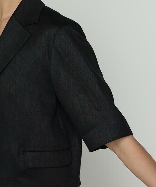 Precious Mild / プレシャスマイルド テーラードジャケット | リネンサテン ショート丈テーラードジャケット | 詳細8