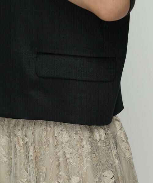 Precious Mild / プレシャスマイルド テーラードジャケット | リネンサテン ショート丈テーラードジャケット | 詳細9