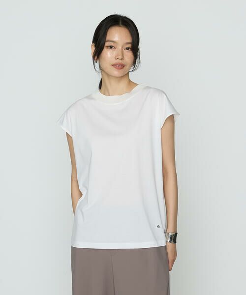 Precious Mild / プレシャスマイルド Tシャツ | ナイロンプレーティング天竺 リブ衿Tシャツ<br>(01:ホワイト)