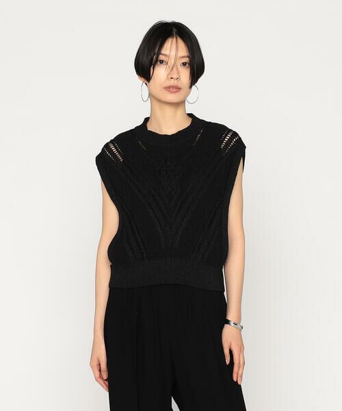 Precious Mild / プレシャスマイルド ニット・セーター | 透かしケーブル柄 ニットベスト | 詳細3
