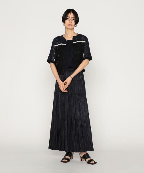 Precious Mild / プレシャスマイルド ニット・セーター | 〔 +サイズ 〕 メッシュ柄ニットボレロ | 詳細1