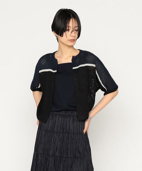 Precious Mild / プレシャスマイルド ニット・セーター | 〔 +サイズ 〕 メッシュ柄ニットボレロ | 詳細6
