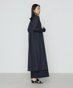 Precious Mild / プレシャスマイルド ロング・マキシ丈ワンピース | 〔 +サイズ 〕 マニッシュストライプ シャツドレス
