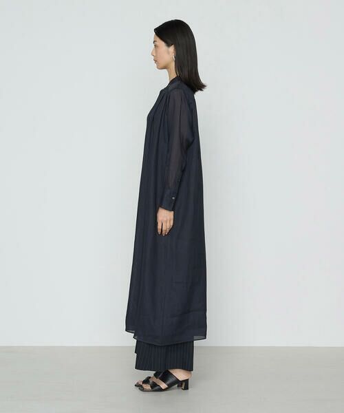 Precious Mild / プレシャスマイルド ロング・マキシ丈ワンピース | 〔 +サイズ 〕 マニッシュストライプ シャツドレス | 詳細7