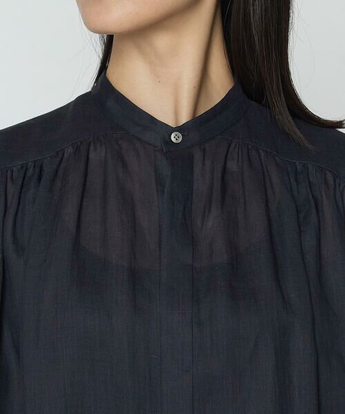 Precious Mild / プレシャスマイルド ロング・マキシ丈ワンピース | 〔 +サイズ 〕 マニッシュストライプ シャツドレス | 詳細9