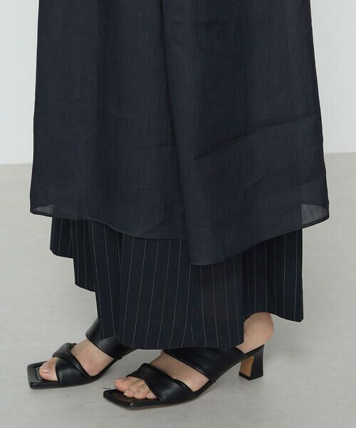 Precious Mild / プレシャスマイルド ロング・マキシ丈ワンピース | 〔 +サイズ 〕 マニッシュストライプ シャツドレス | 詳細11