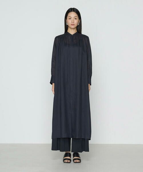 Precious Mild / プレシャスマイルド ロング・マキシ丈ワンピース | 〔 +サイズ 〕 マニッシュストライプ シャツドレス | 詳細6