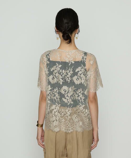 Precious Mild / プレシャスマイルド シャツ・ブラウス | 〔 +サイズ 〕 サフィランリバーレース大柄 ブラウス | 詳細5