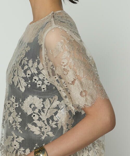 Precious Mild / プレシャスマイルド シャツ・ブラウス | 〔 +サイズ 〕 サフィランリバーレース大柄 ブラウス | 詳細7