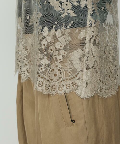 Precious Mild / プレシャスマイルド シャツ・ブラウス | 〔 +サイズ 〕 サフィランリバーレース大柄 ブラウス | 詳細8