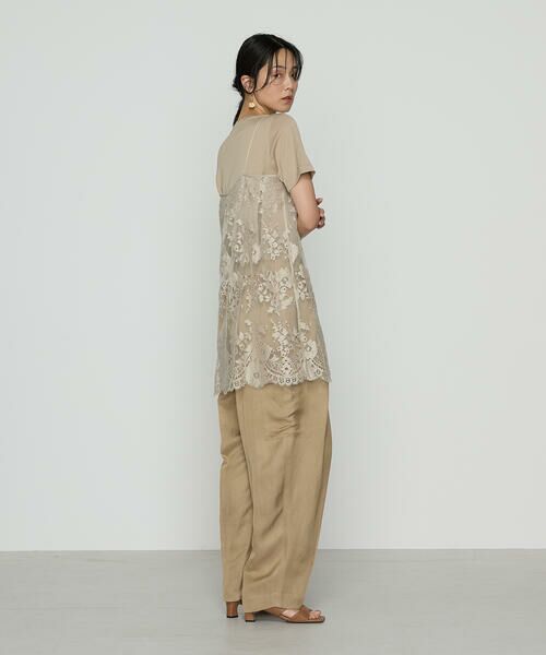 Precious Mild / プレシャスマイルド キャミソール・チューブトップ | 〔 +サイズ 〕 サフィランリバーレース大柄 キャミソール | 詳細2