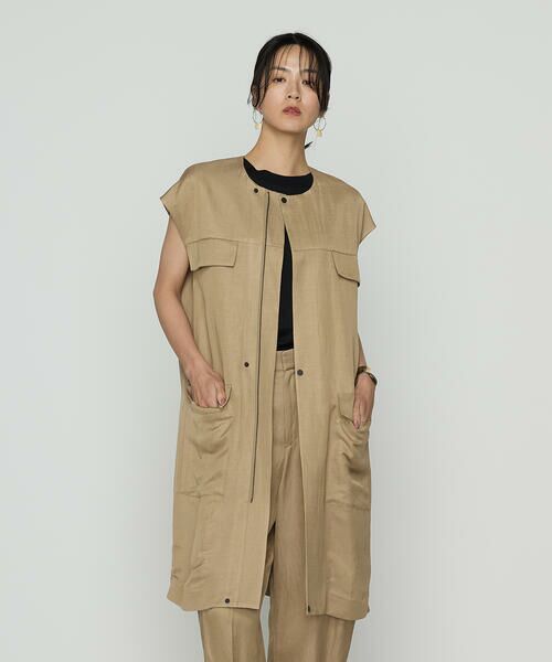 Precious Mild / プレシャスマイルド ベスト | 〔 +サイズ 〕 VIS／LI BRIGHT TWILL ジレワンピース | 詳細6