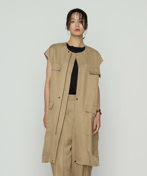 Precious Mild/プレシャスマイルド 〔 +サイズ 〕 VIS/LI BRIGHT TWILL ジレワンピース 53:タバコ 13号 Precious Mild/プレシャスマイルド 〔 +サイズ 〕 VIS/LI BRIGHT TWILL ジレワンピース 53:タバコ 13号