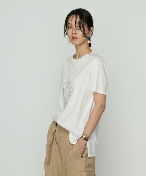 Precious Mild / プレシャスマイルド Tシャツ | 〔 +サイズ 〕 プレミアムスムース 幾何学刺繍Tシャツ | 詳細3