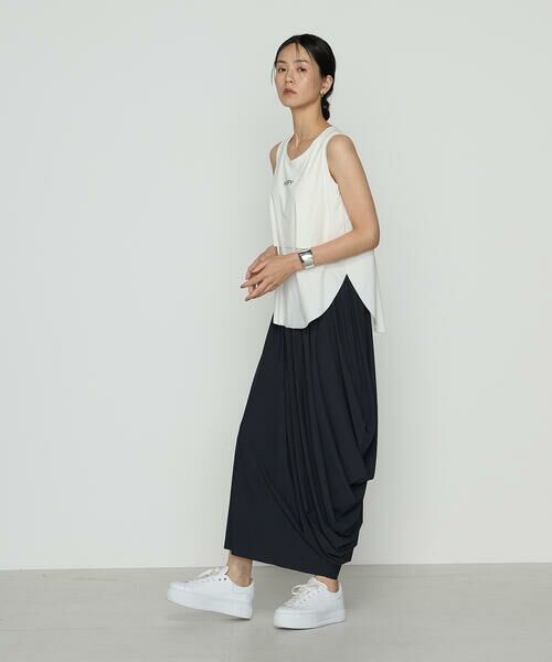 Precious Mild / プレシャスマイルド ロング・マキシ丈スカート | ナイロンハイテンション ドレープスカート | 詳細1
