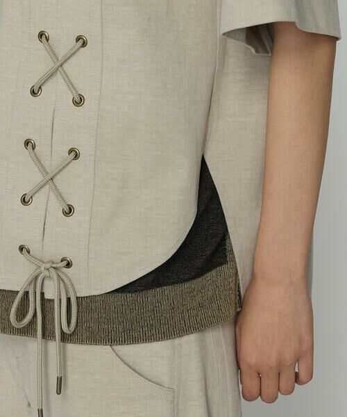 Precious Mild / プレシャスマイルド シャツ・ブラウス | 【セットアップ対応】レースアップ半袖シャツ | 詳細10