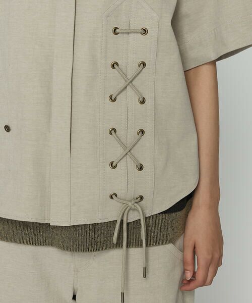 Precious Mild / プレシャスマイルド シャツ・ブラウス | 【セットアップ対応】レースアップ半袖シャツ | 詳細11