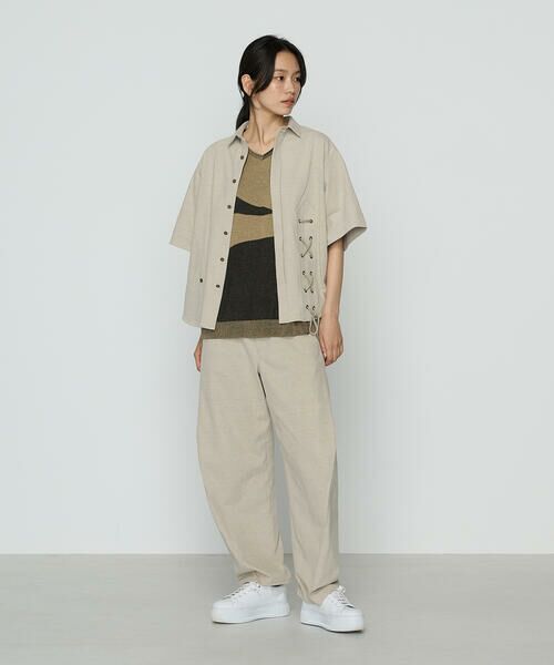 Precious Mild / プレシャスマイルド シャツ・ブラウス | 【セットアップ対応】レースアップ半袖シャツ | 詳細2