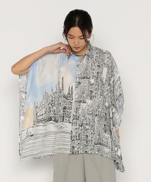 Precious Mild / プレシャスマイルド シャツ・ブラウス | カテドラルプリント スクエアシャツ | 詳細3