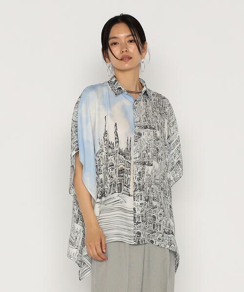 Precious Mild / プレシャスマイルド シャツ・ブラウス | カテドラルプリント スクエアシャツ | 詳細4