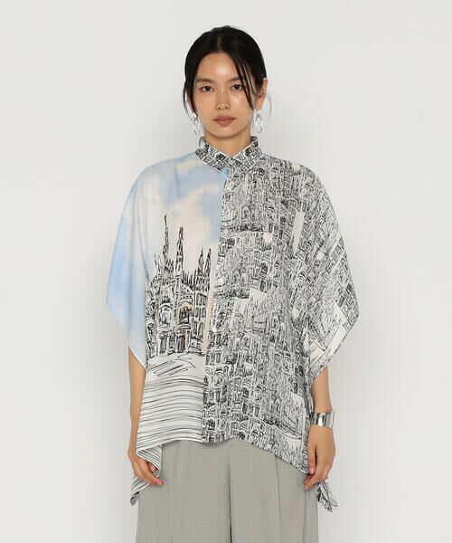 Precious Mild / プレシャスマイルド シャツ・ブラウス | カテドラルプリント スクエアシャツ | 詳細5