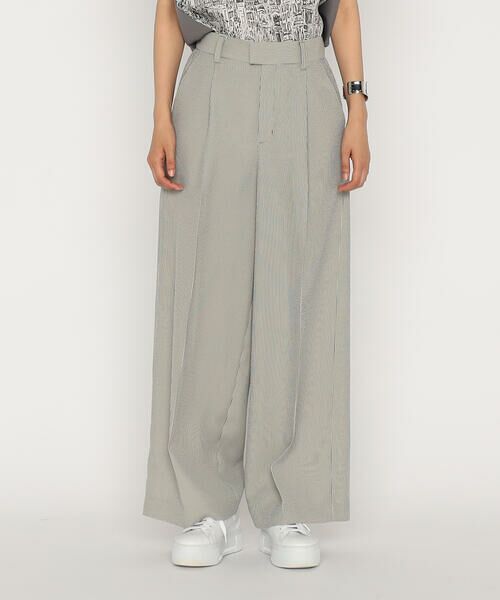 Precious Mild / プレシャスマイルド その他パンツ | ツイルストライプ ワイドパンツ | 詳細5