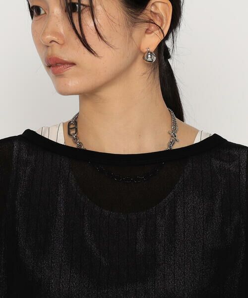 Precious Mild / プレシャスマイルド カットソー | ブラック×ストライプ アンサンブル | 詳細9