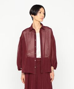 Precious Mild / プレシャスマイルド シャツ・ブラウス | 100／2オーガンジー洗い加工 ボリュームスリーブシャツ