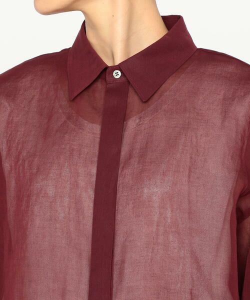 Precious Mild / プレシャスマイルド シャツ・ブラウス | 100／2オーガンジー洗い加工 ボリュームスリーブシャツ | 詳細11