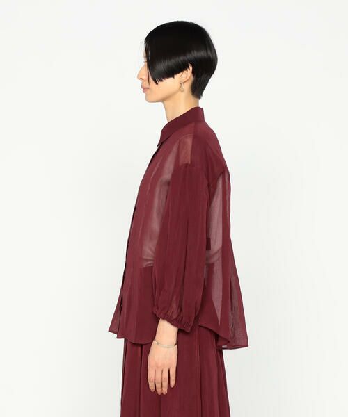 Precious Mild / プレシャスマイルド シャツ・ブラウス | 100／2オーガンジー洗い加工 ボリュームスリーブシャツ | 詳細9