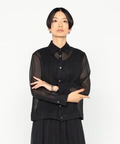 Precious Mild / プレシャスマイルド シャツ・ブラウス | 100／2オーガンジー洗い加工 ショートシャツ