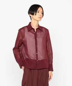 Precious Mild / プレシャスマイルド シャツ・ブラウス | 100／2オーガンジー洗い加工 ショートシャツ
