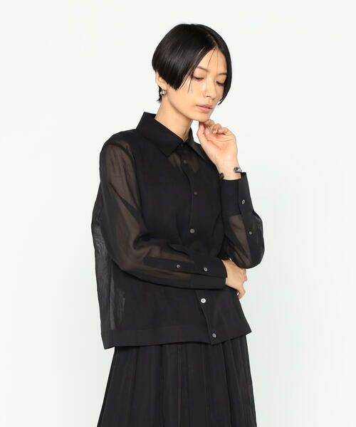 Precious Mild / プレシャスマイルド シャツ・ブラウス | 100／2オーガンジー洗い加工 ショートシャツ | 詳細4