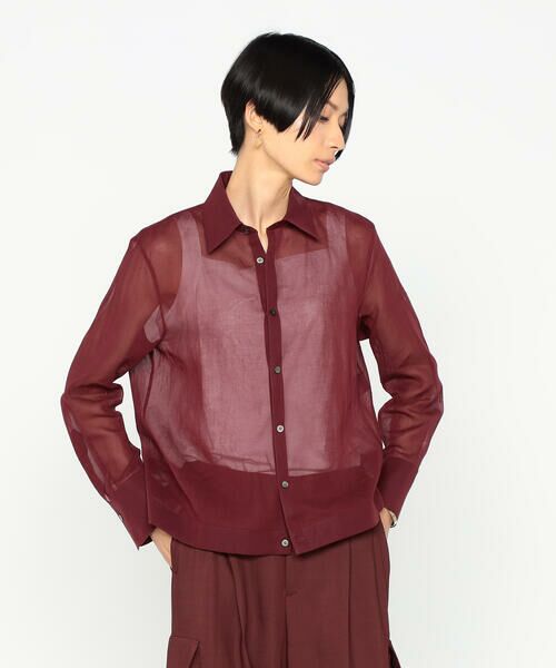 Precious Mild / プレシャスマイルド シャツ・ブラウス | 100／2オーガンジー洗い加工 ショートシャツ | 詳細7