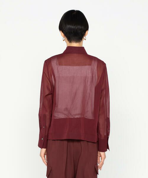 Precious Mild / プレシャスマイルド シャツ・ブラウス | 100／2オーガンジー洗い加工 ショートシャツ | 詳細10