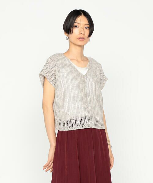 Precious Mild / プレシャスマイルド ニット・セーター | 3G天竺裏目 リネン×スパンコールニット | 詳細2