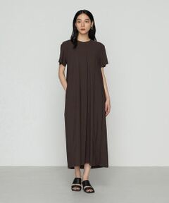 セール】 トリアセストレッチバイカラー ラペルワンピース