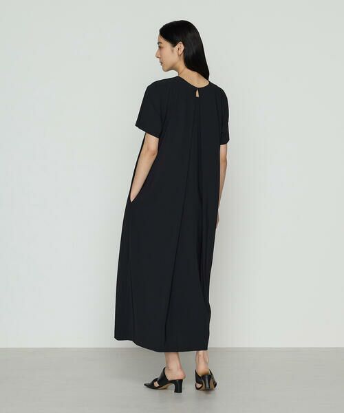 ディウカ　美品カシュクールジャージワンピース　ドレス　ロング　マキシ丈　2 黒 楽天市場】ワンピース 黒 カシュクール 無地 ブラック ロング