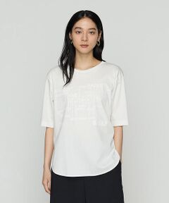 バジーレ28 大きいサイズ 半袖レース付きコットンカットソー