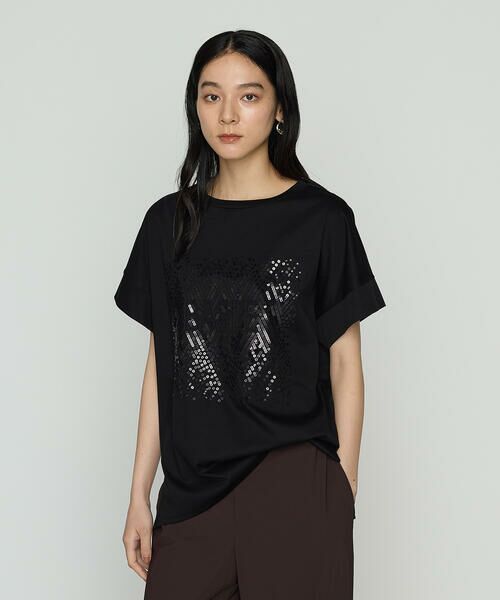 セール】 プレミアムスムース ヘリンボーン刺繍Tシャツ （T