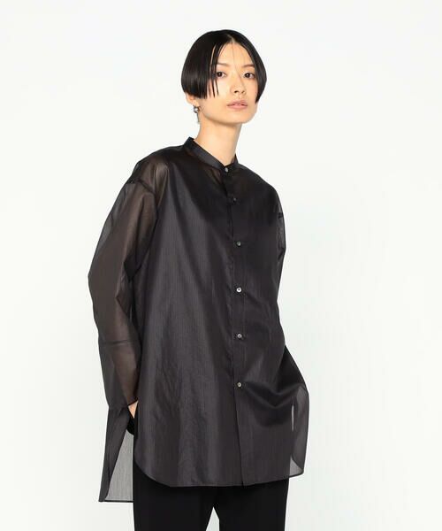 Precious Mild / プレシャスマイルド シャツ・ブラウス | ボーダーオーガンジー シャツ | 詳細2