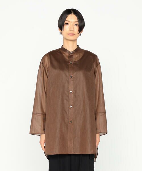 Precious Mild / プレシャスマイルド シャツ・ブラウス | ボーダーオーガンジー シャツ | 詳細6