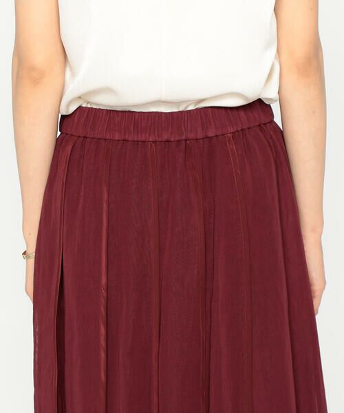 Precious Mild / プレシャスマイルド ロング・マキシ丈スカート | 〔 +サイズ 〕 100／2オーガンジー洗い加工 パイピングタックスカート | 詳細10