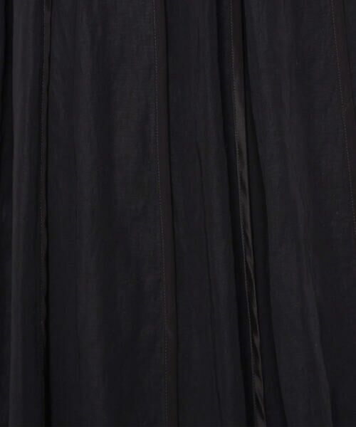 Precious Mild / プレシャスマイルド ロング・マキシ丈スカート | 〔 +サイズ 〕 100／2オーガンジー洗い加工 パイピングタックスカート | 詳細5