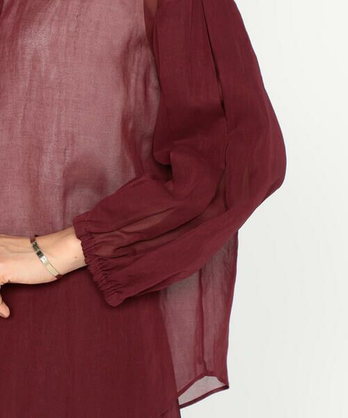 Precious Mild / プレシャスマイルド シャツ・ブラウス | 〔 +サイズ 〕 100／2オーガンジー洗い加工 ボリュームスリーブシャツ | 詳細12