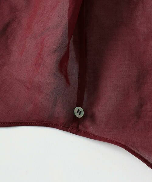 Precious Mild / プレシャスマイルド シャツ・ブラウス | 〔 +サイズ 〕 100／2オーガンジー洗い加工 ボリュームスリーブシャツ | 詳細15