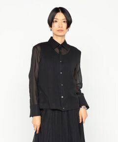 Precious Mild / プレシャスマイルド シャツ・ブラウス | 〔 +サイズ 〕 100／2オーガンジー洗い加工 ショートシャツ