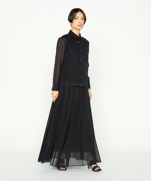 Precious Mild / プレシャスマイルド シャツ・ブラウス | 〔 +サイズ 〕 100／2オーガンジー洗い加工 ショートシャツ | 詳細2