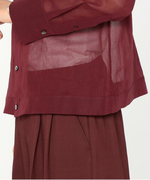 Precious Mild / プレシャスマイルド シャツ・ブラウス | 〔 +サイズ 〕 100／2オーガンジー洗い加工 ショートシャツ | 詳細13