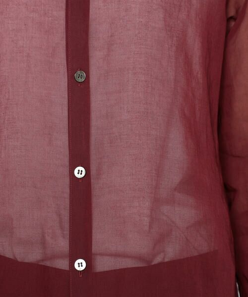 Precious Mild / プレシャスマイルド シャツ・ブラウス | 〔 +サイズ 〕 100／2オーガンジー洗い加工 ショートシャツ | 詳細14